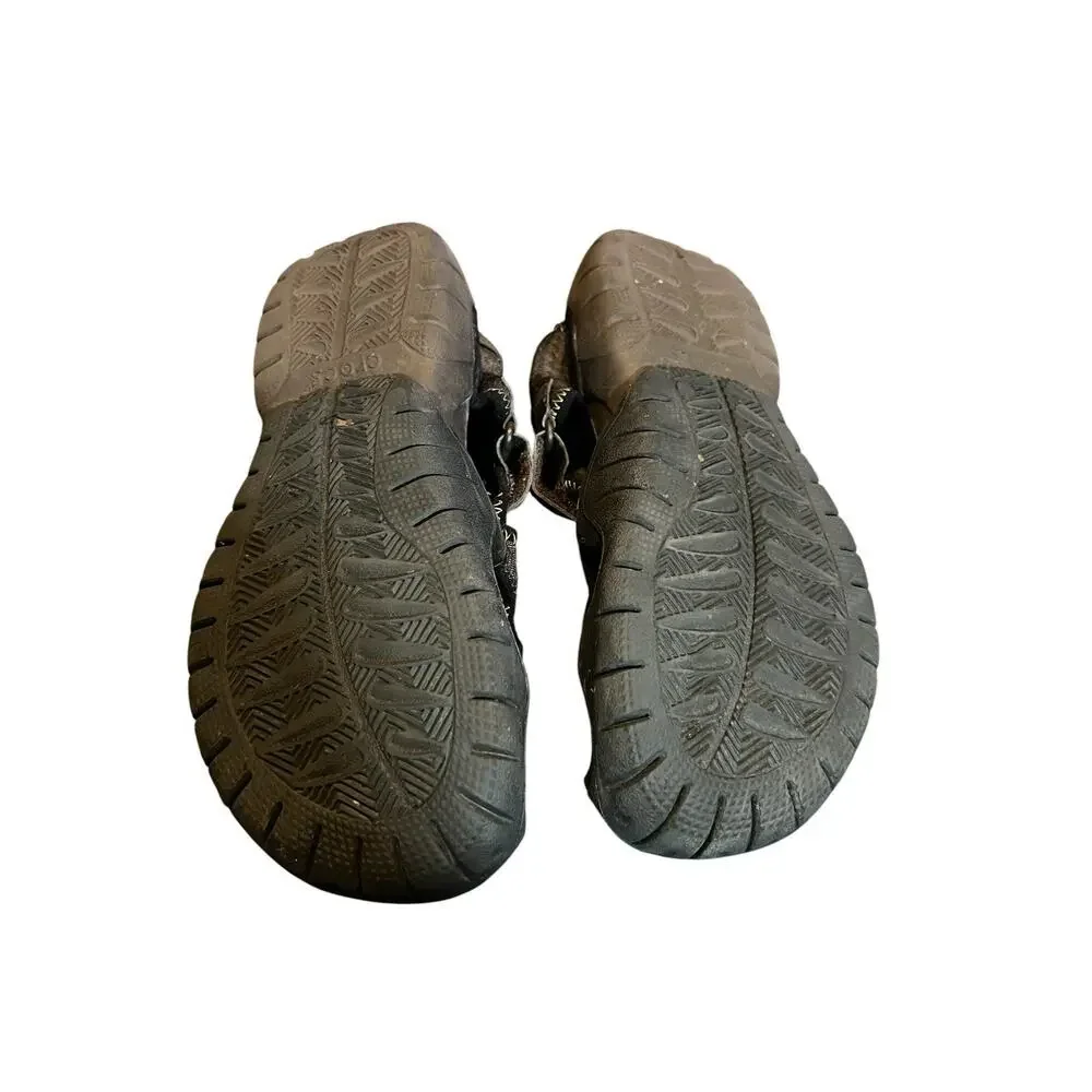 Crocs Men‘s Sandals 11 Swiftwater Fishermen Deck Water Shoes Brown Camping